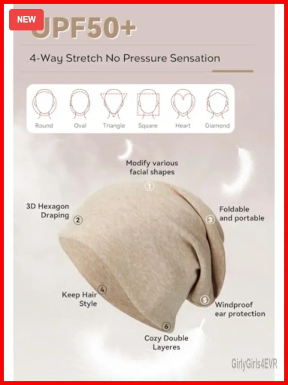 Slouchy Beanie Hat - 100% Cotton Chemo Headwear Sleep Cap